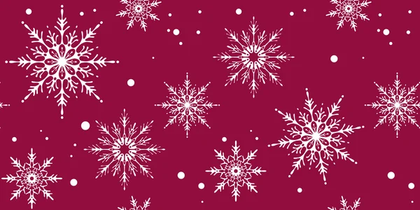 Christmas pattern with snowflakes. — Stock Vector