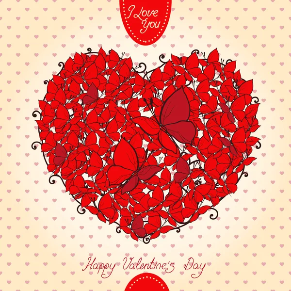 Bonne carte Saint-Valentin. — Image vectorielle