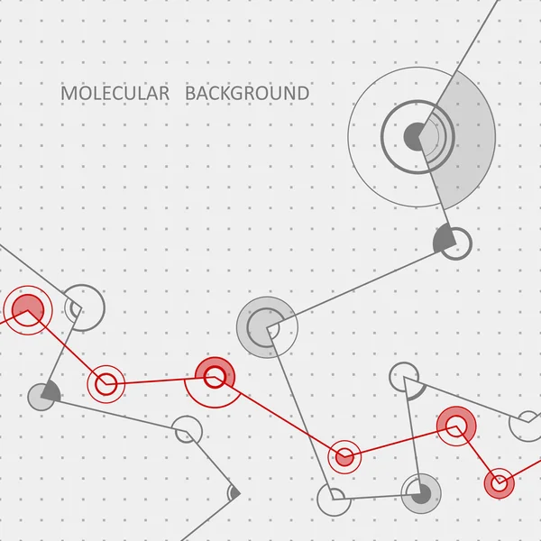 Molecuul en communicatie achtergrond. — Stockvector