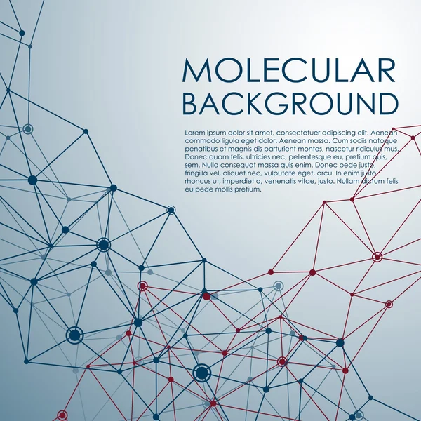 Molecule și fundal de comunicare . — Vector de stoc