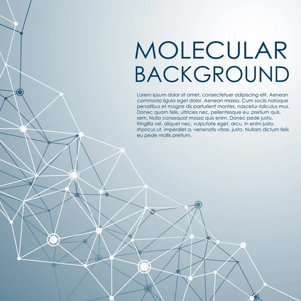 Molekyl- och kommunikationsbakgrund. — Stock vektor