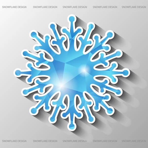 Copo de nieve de polígonos . — Vector de stock