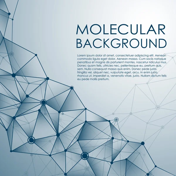 Molecule și fundal de comunicare . — Vector de stoc