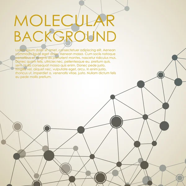 Молекула и коммуникационный фон. — стоковый вектор