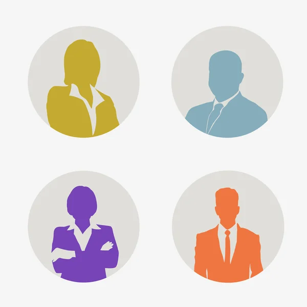 Iconos de gente de negocios — Vector de stock