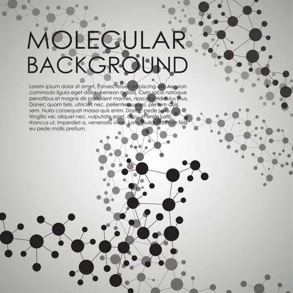 Molecule și fundal de comunicare . — Vector de stoc