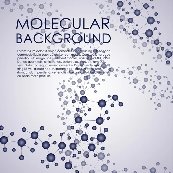 Molekula a pozadí komunikace. — Stockový vektor
