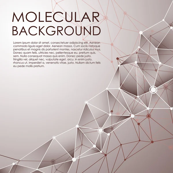Molekyl- och kommunikationsbakgrund. — Stock vektor