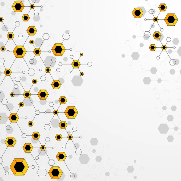 Molecuul en communicatie achtergrond. — Stockvector