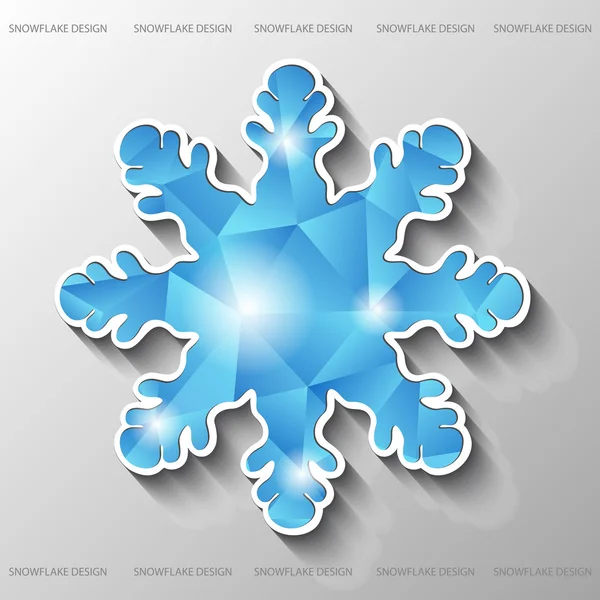 多角形の雪の結晶. — ストックベクタ