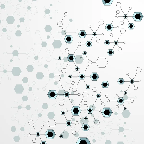 Molecuul en communicatie achtergrond. — Stockvector