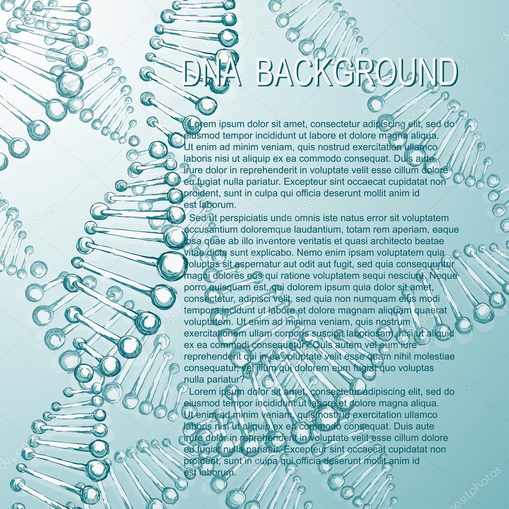 DNA molecular background. Vector illustration.