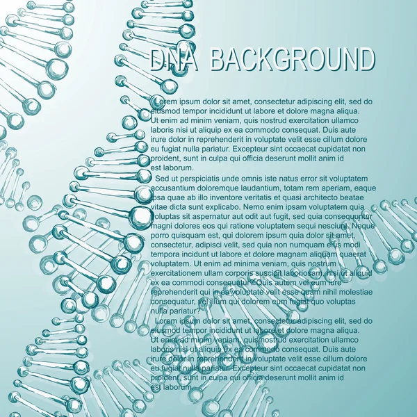 Sfondo molecolare del DNA. Illustrazione vettoriale . — Vettoriale Stock