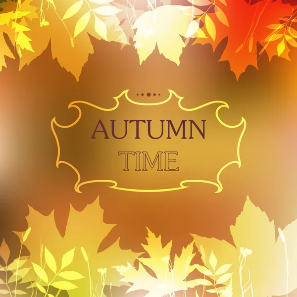 Autumn abstract floral background. Leaves banner. — Stock Vector