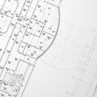 arka plan ile binanın planı