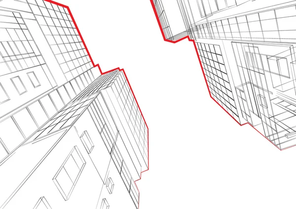 概要建築背景. — ストックベクタ