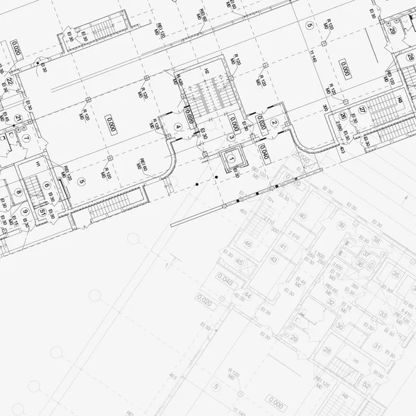 Arrière-plan avec plan de construction — Image vectorielle