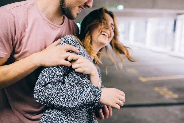 Storia Amore Del Bellissimo Giovane Uomo Donna — Foto Stock