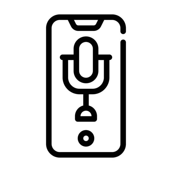 Diktiertelefon Telefonleitung Symbol Vektor Illustration Zeichen — Stockvektor