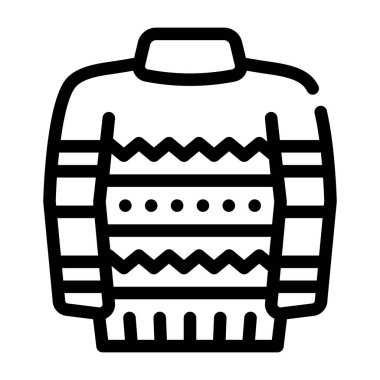 Kazak giysisi çizgisi ikon vektör resimleme işareti