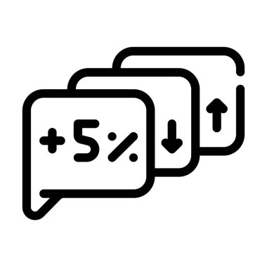 Çıkış anketleri giderek büyüyen ve azalan çizgi vektör illüstrasyonu