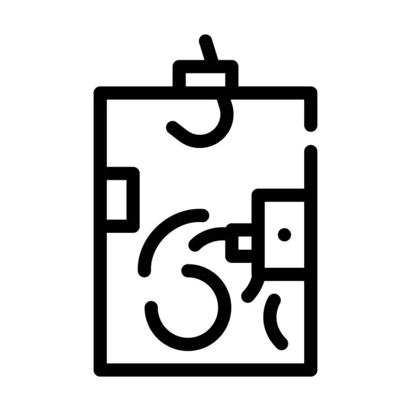 ( 영어 ) ballot box line icon vector illustration sign — 스톡 벡터