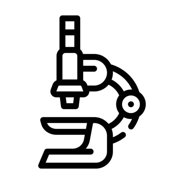 Équipement microscope ligne icône vecteur illustration signe — Image vectorielle