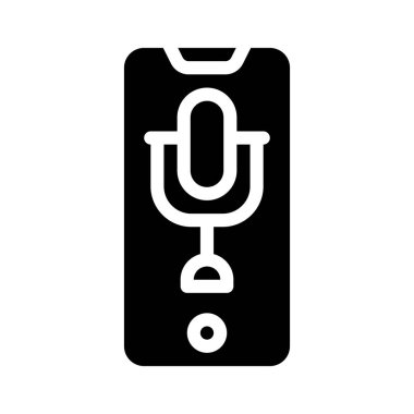 diktafon telefon sembolü vektör illüstrasyon işareti