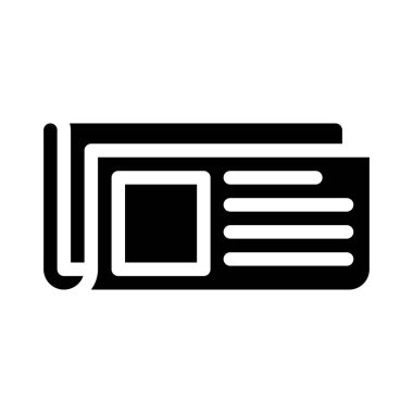 Gazete rulosu sembolü vektör illüstrasyon işareti