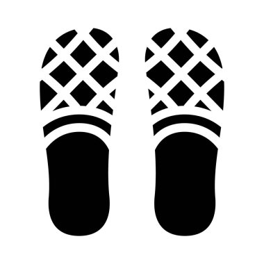 terlik ayakkabıları glifin vektör illüstrasyon işareti
