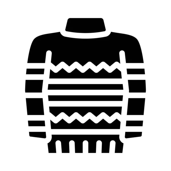 毛衣服装字形图标矢量符号 — 图库矢量图片