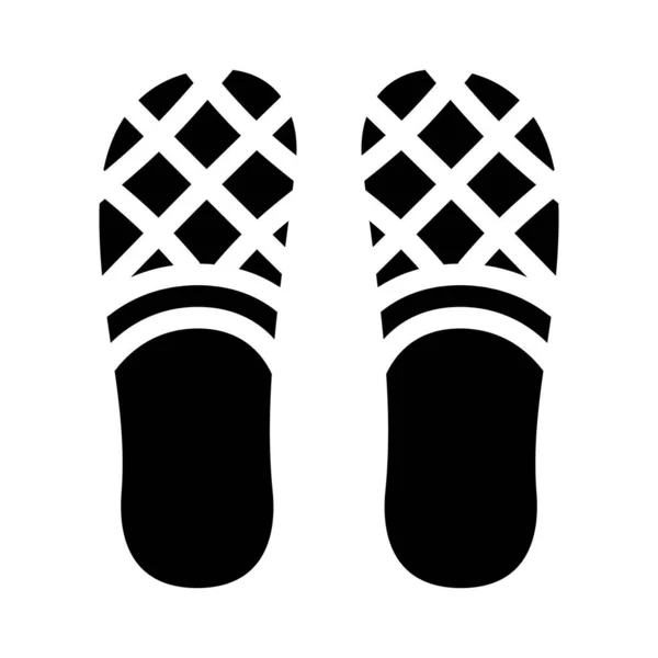 Zapatillas zapatos glifo icono vector signo de ilustración — Archivo Imágenes Vectoriales