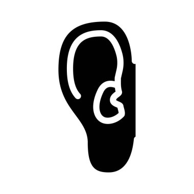 otitis hastalığı sembolü vektör illüstrasyon işareti
