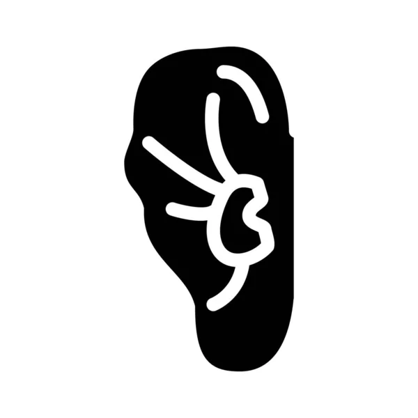 Сломанная векторная иллюстрация иконки боксера-уха — стоковый вектор