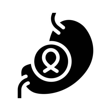 Mide kanseri sembolü vektör illüstrasyon işareti