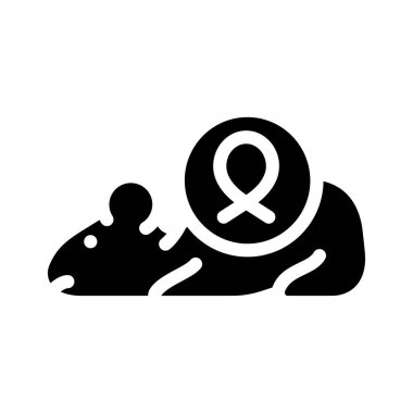 İlaç testleri için fare simge vektör illüstrasyonu