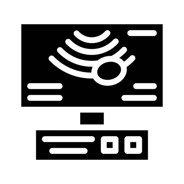 Équipement d'échographie glyphe icône vectoriel illustration signe — Image vectorielle