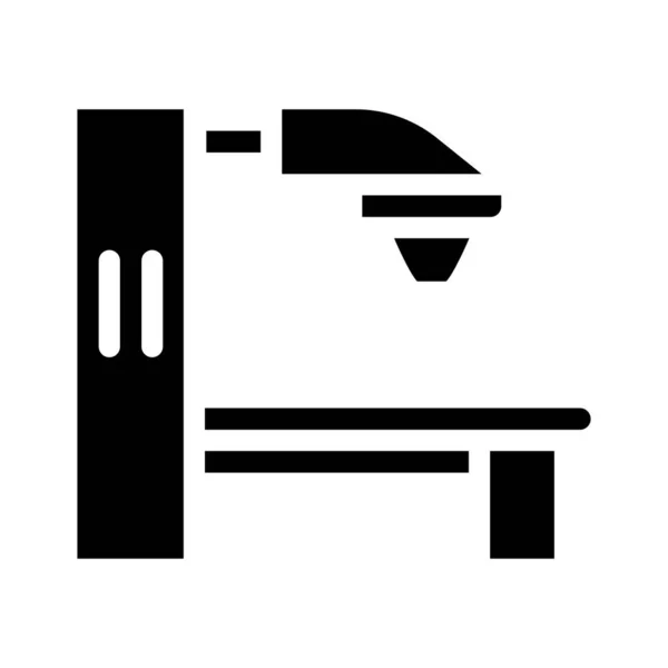 Illustration vectorielle d'icône de glyphe de machine de radiothérapie — Image vectorielle