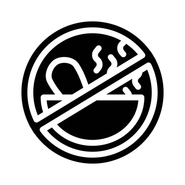 Etnoscienza cancellato segno glyph icona vettoriale illustrazione — Vettoriale Stock
