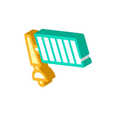 uydu ekipmanları izometrik ikon vektör illüstrasyon işareti