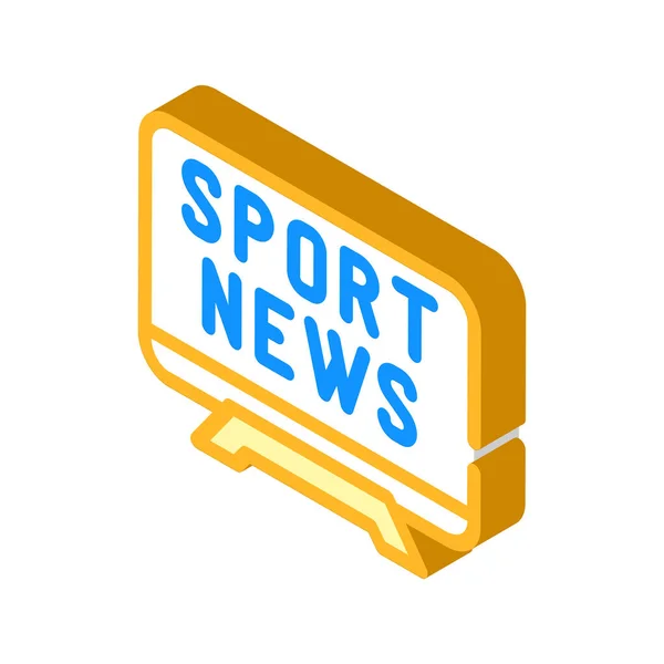 Sport news isometric icon vector illustration sign — Stock Vector