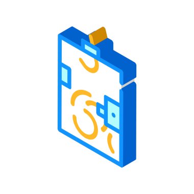 oy pusulası izometrik vektör illüstrasyon işareti