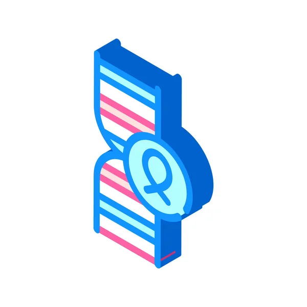 Dna 암 isometric icon vector illustration sign — 스톡 벡터