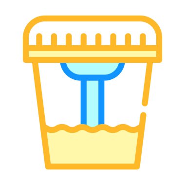 İdrar analizi renk ikonu vektör illüstrasyon işareti