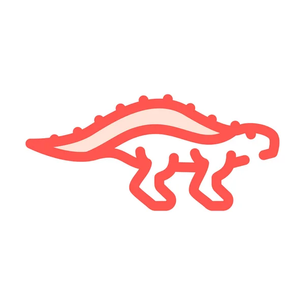 Gastonia dinosaurus kleur pictogram vector illustratie teken — Stockvector