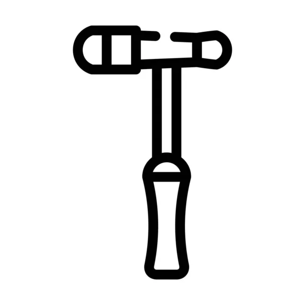 Neurologe Hammer Linie Symbol Vektor Illustration Zeichen — Stockvektor