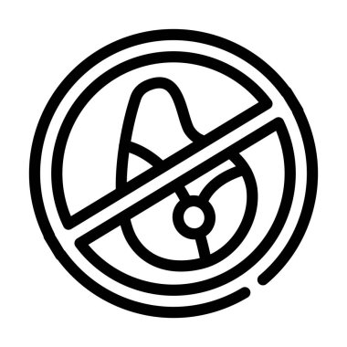 Et hattı ikon vektör illüstrasyonuna yasak