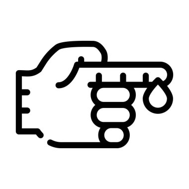 kan analizi çizgisi ikon vektör çizelgesi işareti