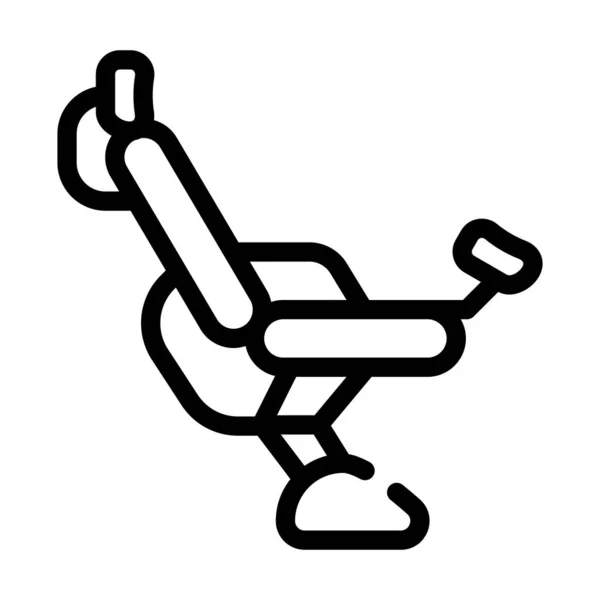 Gynäkologische Stuhl Linie Symbol Vektor Illustration Zeichen — Stockvektor