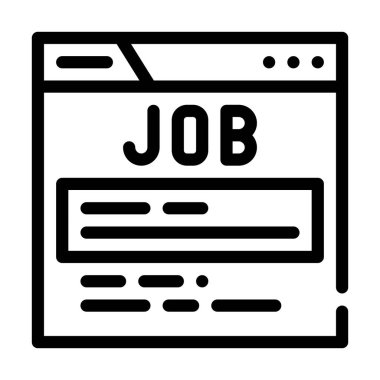 iş arama web sitesi satırı simgesi çizimi